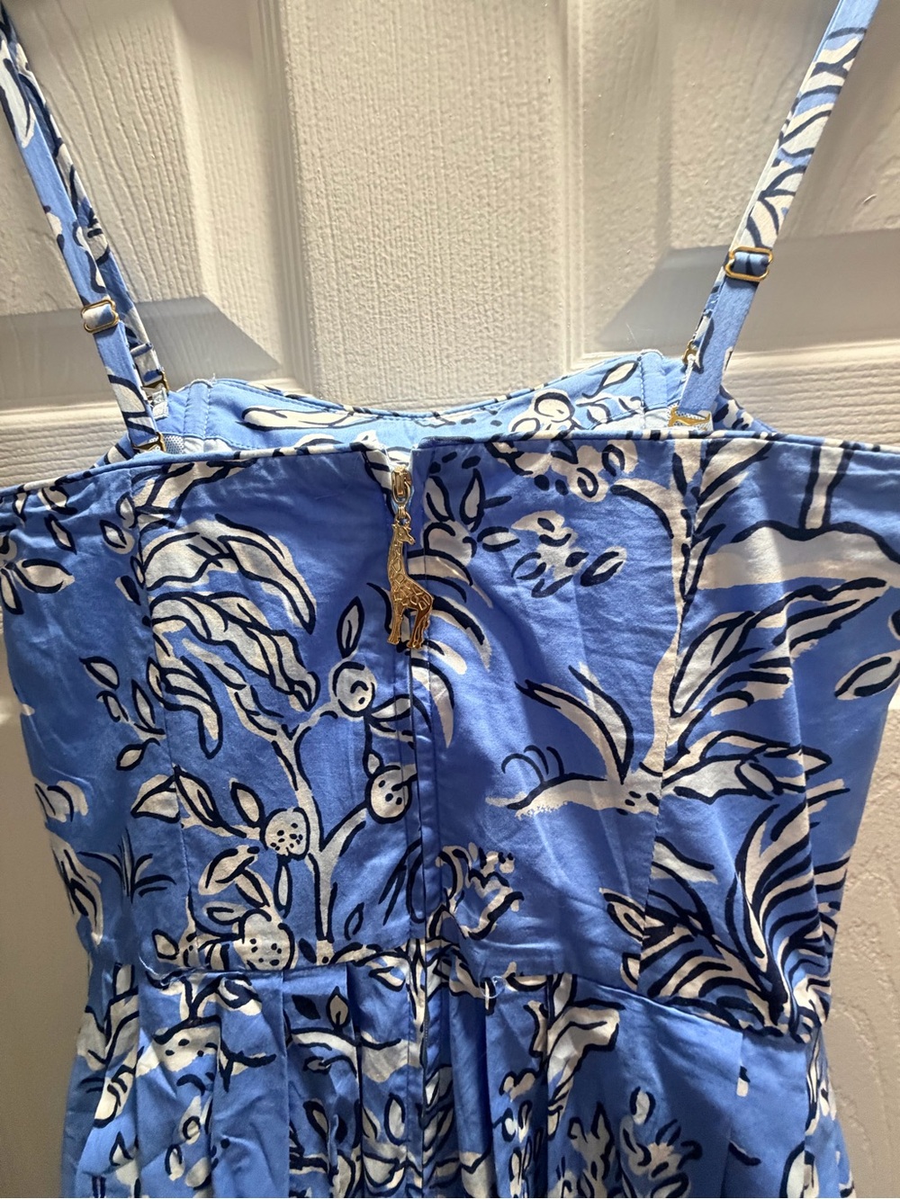 Lilly Pulitzer Strapless Blue Floral Midi Dress - Picture 3 of 5